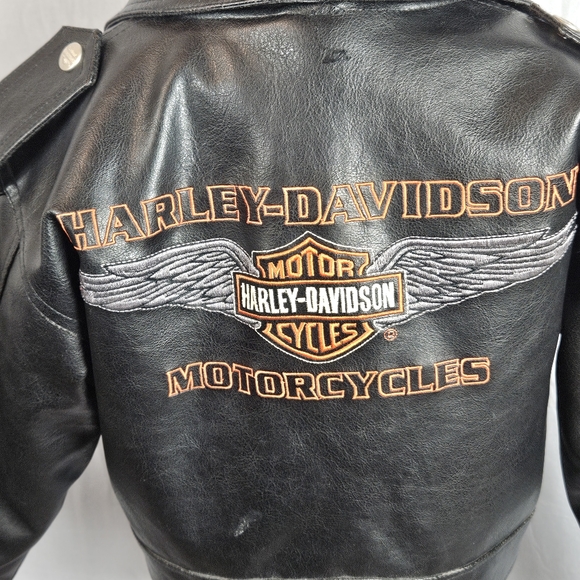 Harley-Davidson faux leather kids coat size 7 - Picture 11 of 16